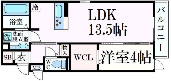 住吉駅 徒歩6分 1階の物件間取画像